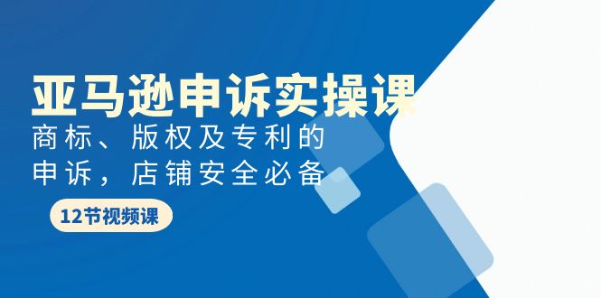 [跨境电商]（9754期）亚马逊-申诉实战课，商标、版权及专利的申诉，店铺安全必备-第1张图片-智慧创业网