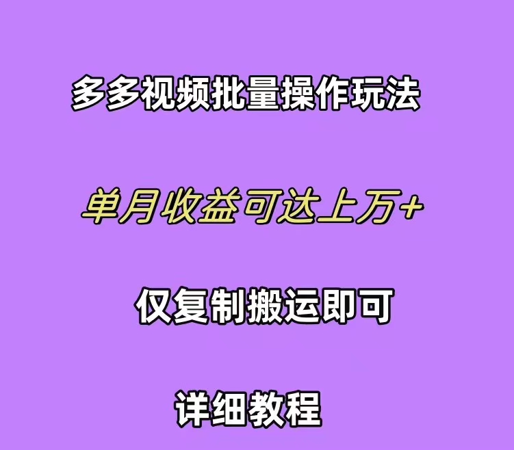 [国内电商]（10029期）拼多多视频带货快速过爆款选品教程 每天轻轻松松赚取三位数佣金 小白必...-第1张图片-搜爱网资源分享社区