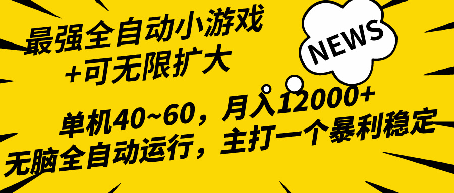 [热门给力项目]（10046期）2024最新全网独家小游戏全自动，单机40~60,稳定躺赚，小白都能月入过万-第1张图片-搜爱网资源分享社区