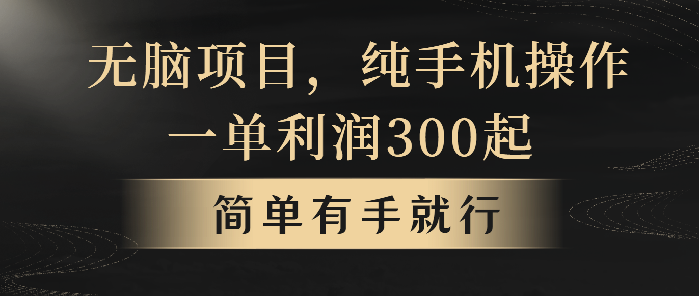 [创业项目]（10589期）无脑项目，一单几百块，轻松月入5w+，看完就能直接操作