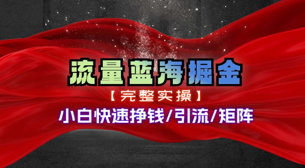 [热门给力项目]（11302期）热门赛道掘金_小白快速入局挣钱，可矩阵【完整实操】