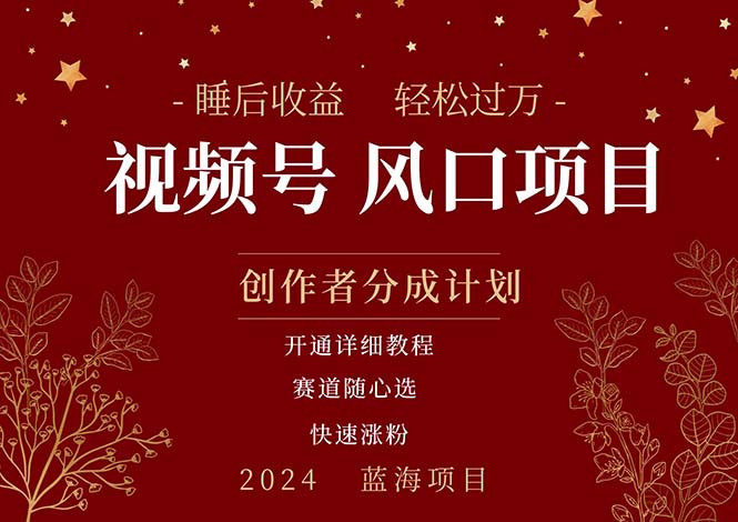 [短视频运营]（11331期）拥有睡眠收益的微信视频号大风口项目，轻松月入过万+，多赛道选择，可...
