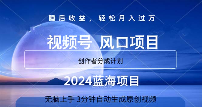 [短视频运营]（11388期）2024蓝海项目，3分钟自动生成视频，月入过万