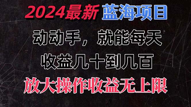 [热门给力项目]（11470期）有手就行的2024全新蓝海项目，每天1小时收益几十到几百，可放大操作收...-第1张图片-智慧创业网
