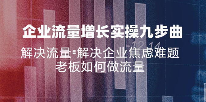 [创业项目]（11822期）企业流量增长实战九步曲，解决流量=解决企业焦虑难题，老板如何做流量
