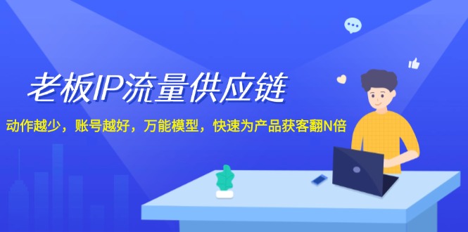 [创业项目]（12077期）老板 IP流量 供应链，动作越少，账号越好，万能模型，快速为产品获客翻N倍-第1张图片-智慧创业网