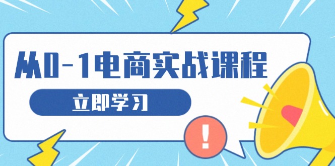 [国内电商]（13594期）从零做电商实战课程，教你如何获取访客、选品布局，搭建基础运营团队