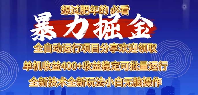 [虚拟项目]（13675期）2025暴力掘金项目，想过肥年必看！