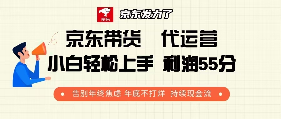 [国内电商]（13833期）京东带货 代运营 利润55分 告别年终焦虑 年底不打烊 持续现金流