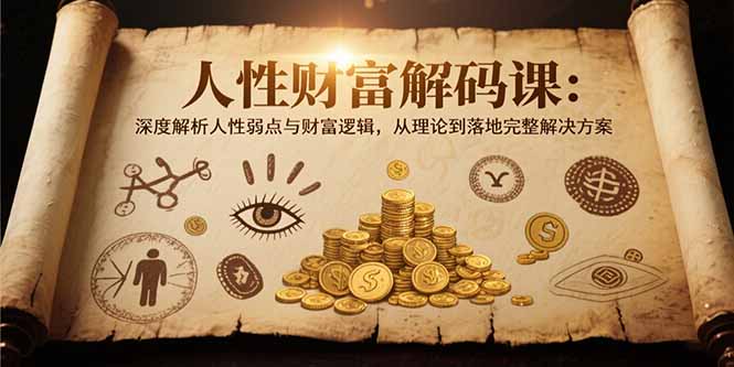 [投资理财]（15434期）人性财富解码课6.0：深度解析人性弱点与财富逻辑，理论到落地完整解决方案