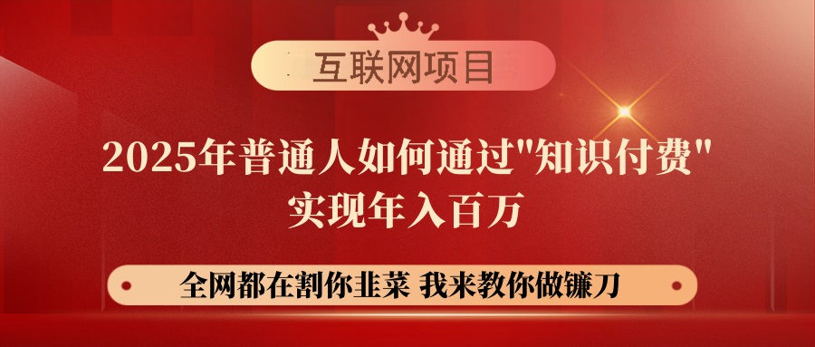 [虚拟项目]（14466期）【网创项目终点站-镰刀训练营超级IP合伙人】25年普通人如何通过“知识...