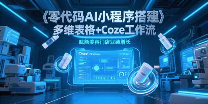 [人工智能]（15239期）零代码AI小程序搭建，多维表格+Coze工作流，赋能美容门店业绩增长