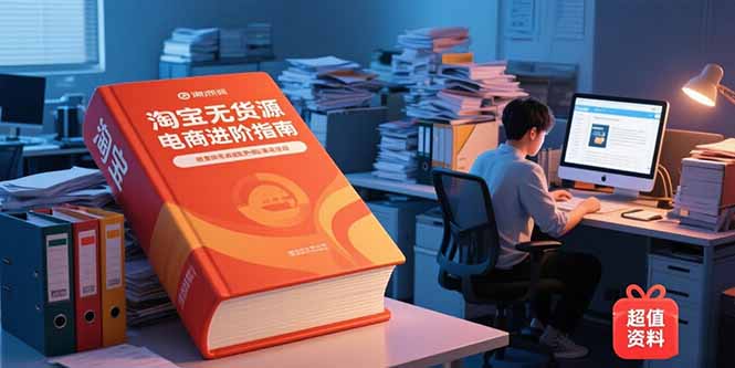 [国内电商]（15317期）淘宝无货源电商进阶指南，包含新人课、进阶课，配套资料，蓝海选品等
