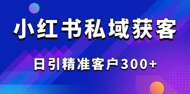[引流-涨粉-软件]（14304期）2025最新小红书平台引流获客截流自热玩法讲解，日引精准客户300+