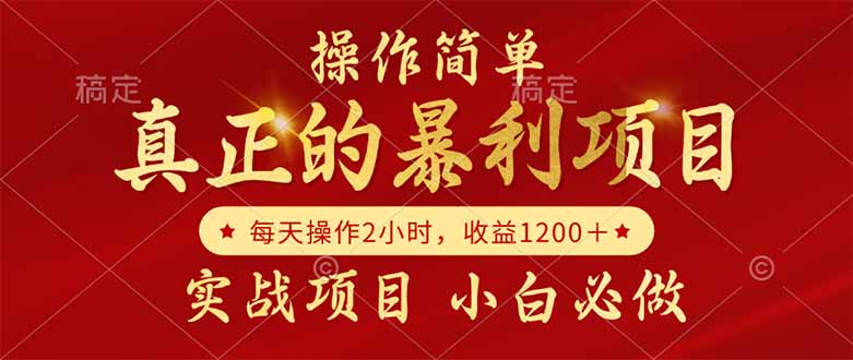 [虚拟项目]（14978期）真正的暴利项目，操作简单，每天收益1200＋，自己做老板