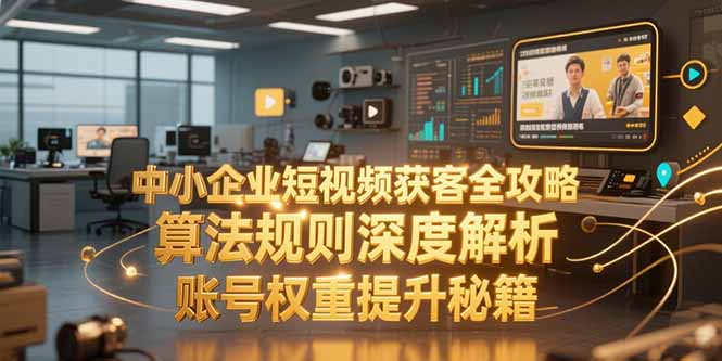 [短视频运营]（15326期）中小企业短视频获客全攻略，算法规则深度解析，账号权重提升秘籍-第1张图片-智慧创业网