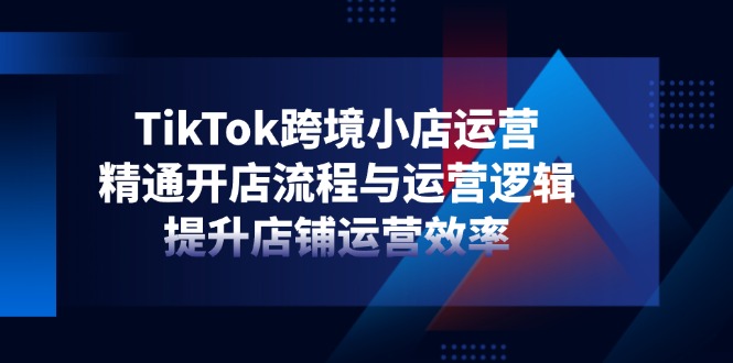 [虚拟项目]（14369期）TikTok跨境小店运营，精通开店流程与运营逻辑，提升店铺运营效率