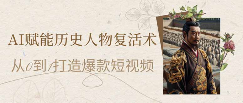[虚拟项目]（14311期）AI赋能历史人物复活术：从0到1打造爆款短视频