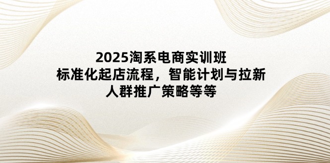 [国内电商]（14522期）2025淘系电商实训班：标准化起店流程，智能计划与拉新，人群推广策略等等