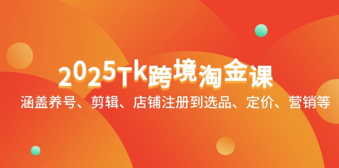 [跨境电商]（14638期）2025Tk跨境淘金课：涵盖养号、剪辑、店铺注册到选品、定价、营销等