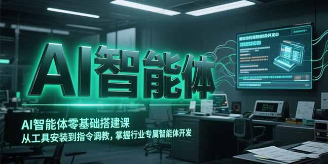[人工智能]（15257期）AI智能体零基础搭建课，从工具安装到指令调教，掌握行业专属智能体开发...-第1张图片-智慧创业网