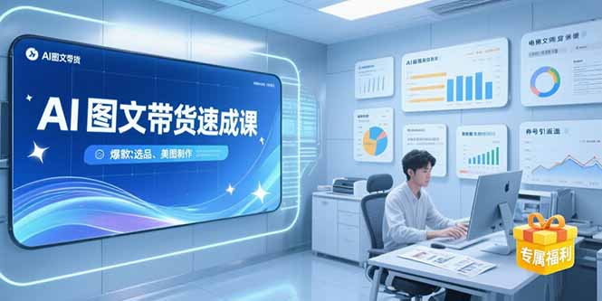 [人工智能]（15416期）AI图文带货速成课，养号引流秘籍，爆款选品策略，美图制作全流程