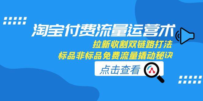[国内电商]（15135期）淘宝付费流量运营术，拉新收割双链路打法，标品非标品免费流量撬动秘诀