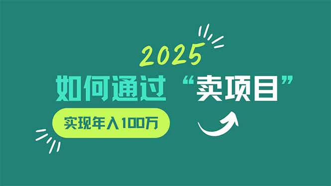 [虚拟项目]（14176期）2025年如何通过“卖项目”实现年入100万