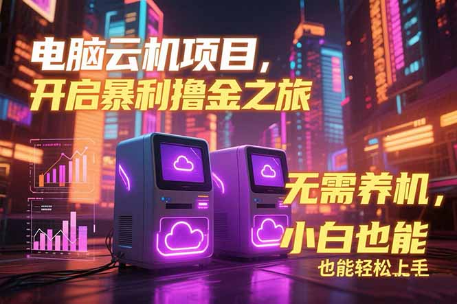 [虚拟项目]（15323期）电脑云机项目 暴力撸金玩法，不需要养机 配置没有要求 单机100个窗口一...