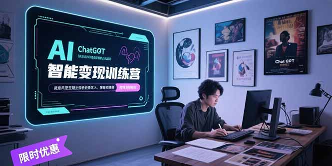 [人工智能]（15389期）AI智能变现训练营，ChatGPT写作变现，电影解说制作，图文带货方法论