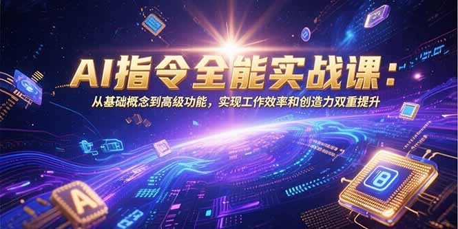 [人工智能]（15455期）AI指令全能实战课：从基础概念到高级功能，实现工作效率和创造力双重提升