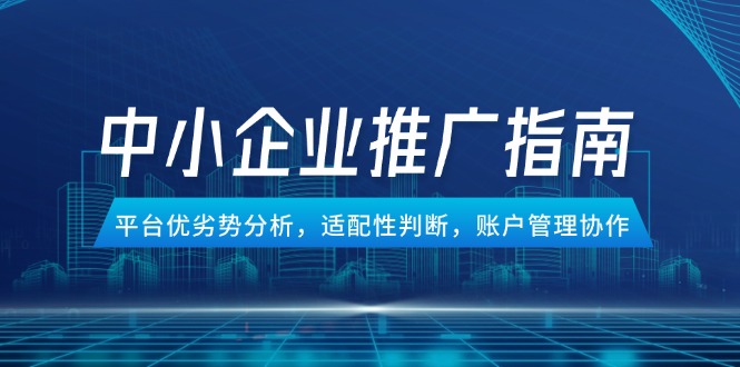 [引流-涨粉-软件]（14910期）中小企业竞价推广指南，平台优劣势分析，适配性判断，账户管理协作