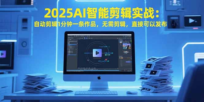 [人工智能]（15504期）2025AI智能剪辑实战：自动剪辑1分钟一条作品，无需剪辑，直接可以发布