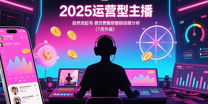 [短视频运营]（15508期）2025运营型主播：自然流起号，微付费投放技巧，罗盘数据深度解析(7月更新)