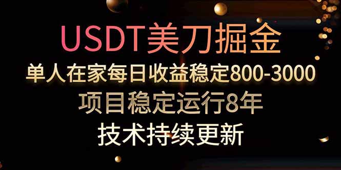 [虚拟项目]（15527期）USDT美刀掘金，单人每日收益800-3000，稳定运行8年-第1张图片-智慧创业网