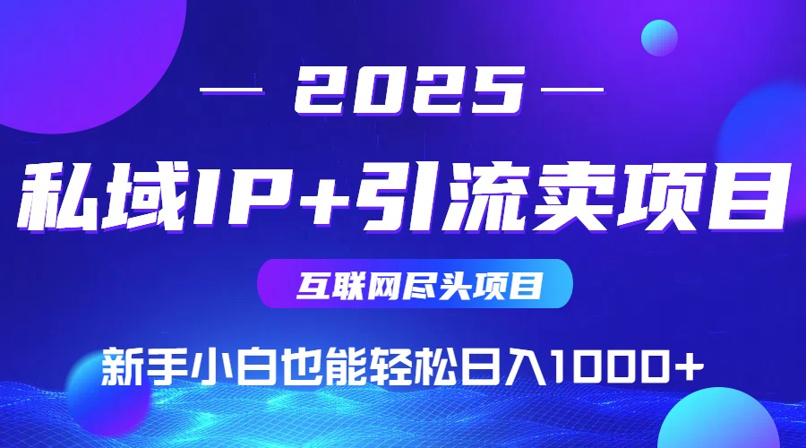 [虚拟项目]（15532期）2025网创尽头项目，私域IP+引流，新手小白也能在家日入1000+