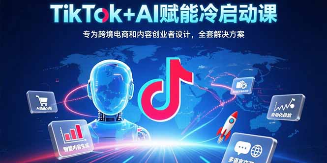 [跨境电商]（15561期）TikTok+AI赋能冷启动课：专为跨境电商和内容创业者设计，全套解决方案