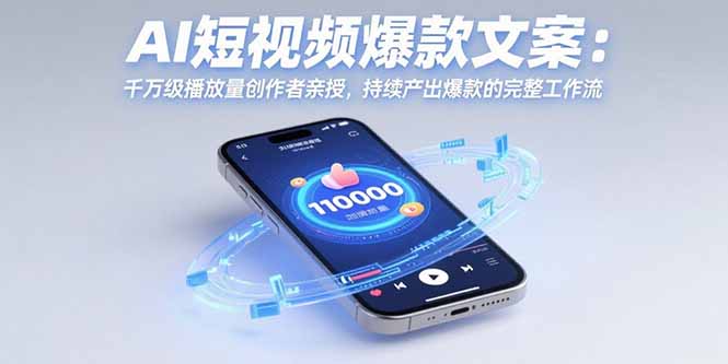 [短视频运营]（15569期）AI短视频爆款文案：千万级播放量创作者亲授，持续产出爆款的完整工作流-第1张图片-智慧创业网