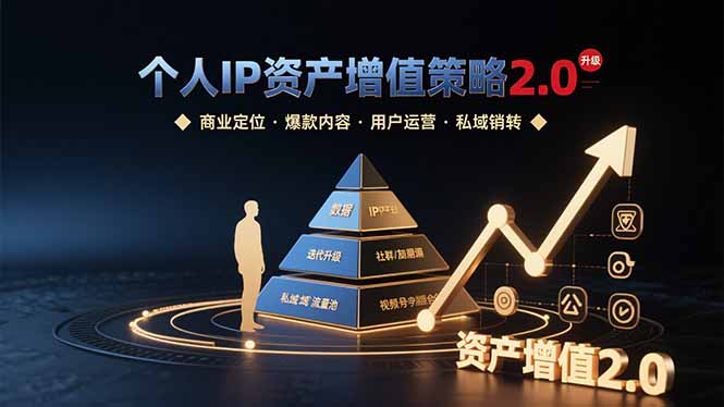 [投资理财]（15653期）个人IP资产增值策略2.0 拆解商业定位/爆款内容/用户运营/私域销转四大模块
