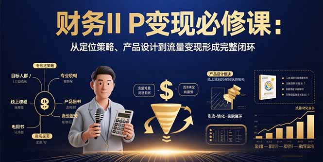 [投资理财]（15728期）财务IP变现必修课：从定位策略、产品设计到流量变现形成完整闭环