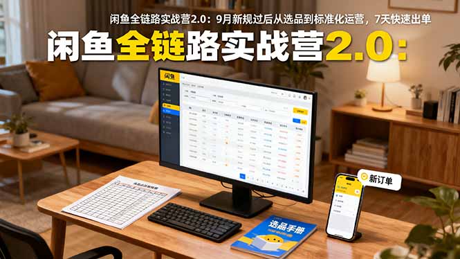 [无货源]（16263期）闲鱼全链路实战营2.0：9月新规过后从选品到标准化运营，7天快速出单-第1张图片-智慧创业网