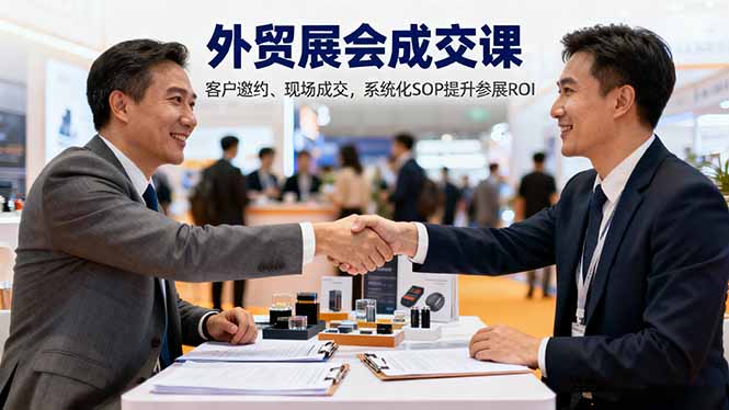 [营销-成交]（16356期）外贸展会成交课，含目标制定、客户邀约、现场成交，系统化SOP提升参展ROI-第1张图片-智慧创业网