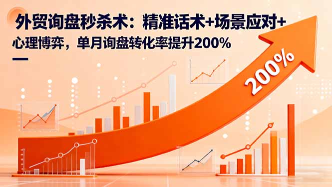 [营销-成交]（16357期）外贸询盘秒杀术：精准话术+场景应对+心理博弈，单月询盘转化率提升200%-第1张图片-智慧创业网