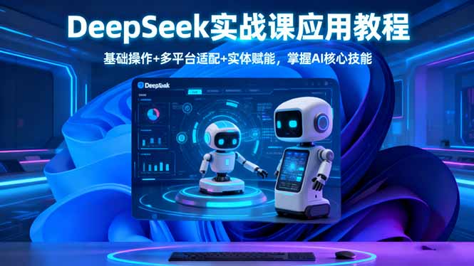 [人工智能]（16391期）DeepSeek实战课应用教程、基础操作+多平台适配+实体赋能，掌握AI核心技能