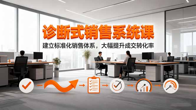 [营销-成交]（16435期）诊断式销售系统课，建立标准化销售体系，大幅提升成交转化率