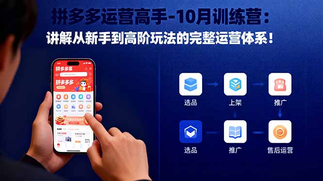 [国内电商]（16448期）拼多多运营高手-10月训练营：讲解从新手到高阶玩法的完整运营体系！