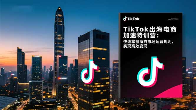 [跨境电商]（16535期）TikTok出海电商加速特训营：快速掌握海外市场运营规则，实现高效变现