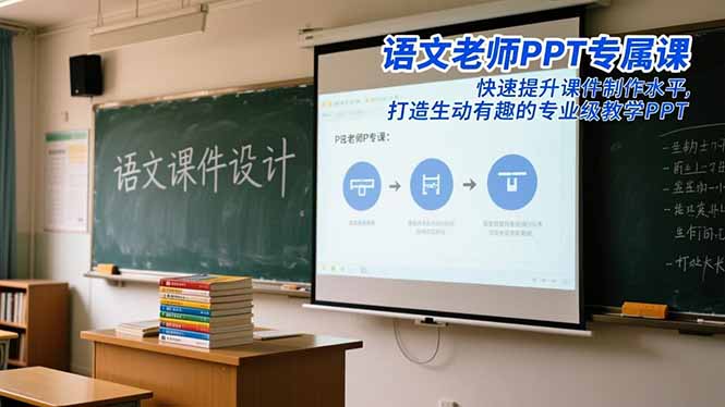 [热门给力项目]（16596期）语文老师PPT专属课：快速提升课件制作水平，打造生动有趣的专业级教学PPT