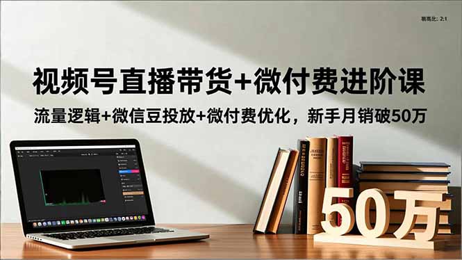 [短视频运营]（16684期）视频号直播带货+微付费进阶课：流量逻辑+微信豆投放+微付费优化，新手月销破50万-第1张图片-智慧创业网