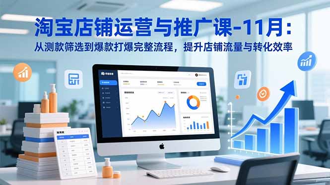 [国内电商]（16714期）淘宝店铺运营与推广课-11月：从测款筛选到爆款打爆完整流程，提升店铺流量与转化效率-第1张图片-智慧创业网